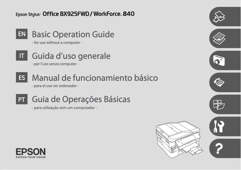 Page n°1 - Manuel utilisateur Epson Stylus Office BX925FWD