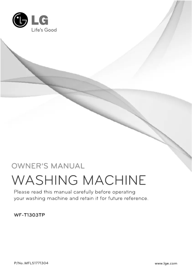 Page 1 de la notice Manuel utilisateur LG WF-T1303TP