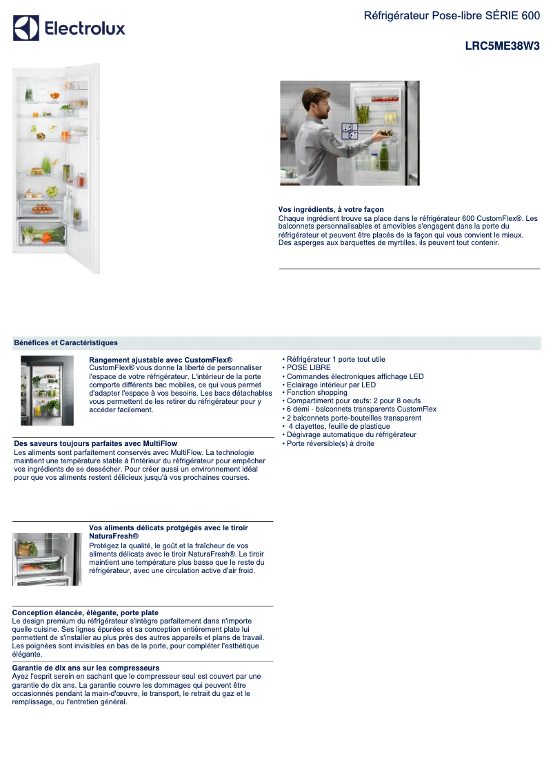 Image de la première page du manuel de l'appareil LRC5ME38W3