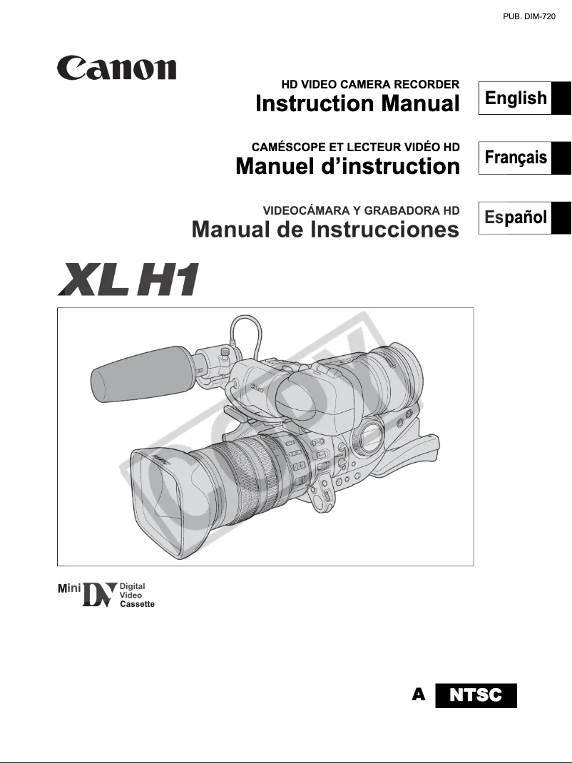 Image de la première page du manuel de l'appareil XL H1