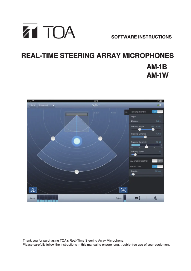 Page n°1 - Manuel utilisateur TOA AM-1