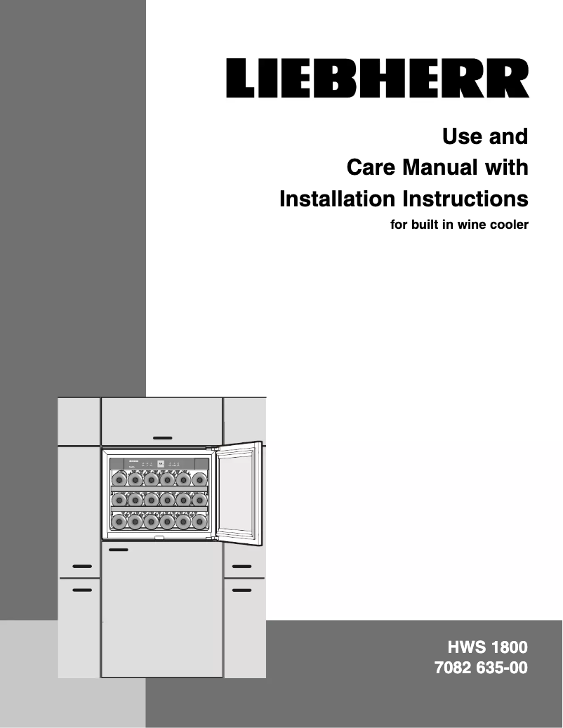 Page n°1 - Guide d'installation Liebherr HWS-1800