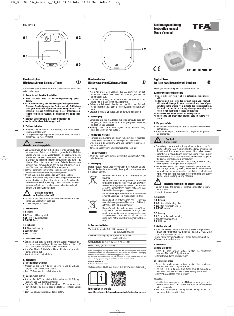 Página 1 del manual Manual de usuario TFA 38.2046.02