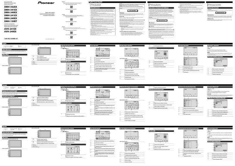 Page n°1 - Guide de démarrage rapide Pioneer DMH-342EX