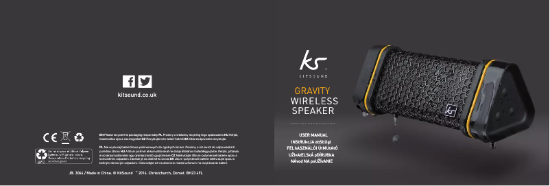 Page n°1 - Manuel utilisateur KitSound Gravity