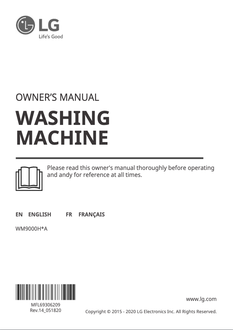 Página 1 del manual Manual de usuario LG WM9000HVA