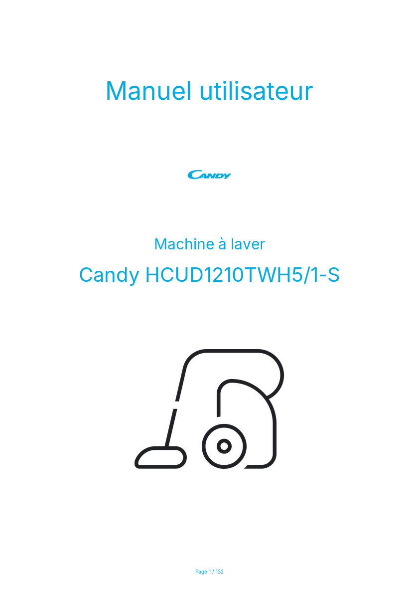 Image de la première page du manuel de l'appareil HCUD1210TWH5/1-S