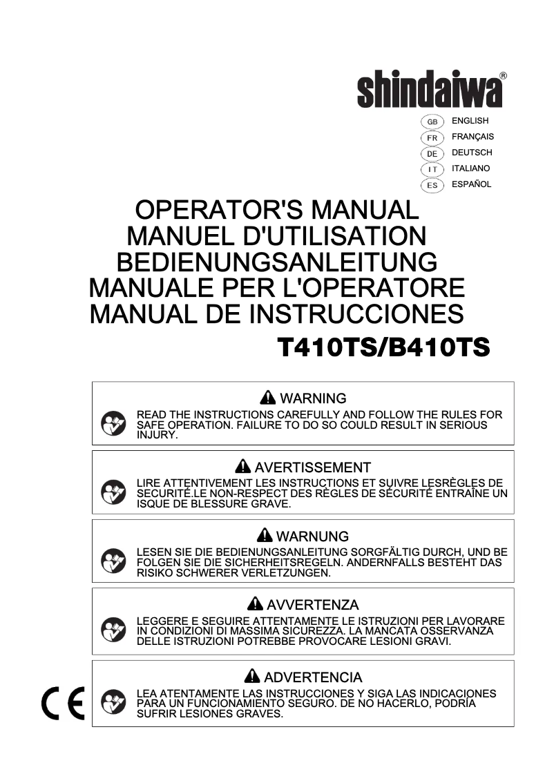 Image de la première page du manuel de l'appareil T410TS
