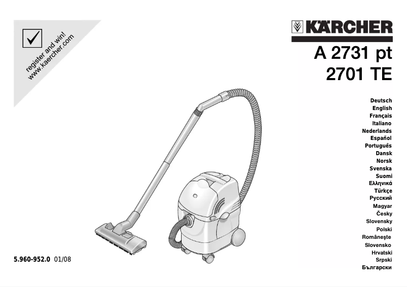 Image de la première page du manuel de l'appareil A 2731 PT