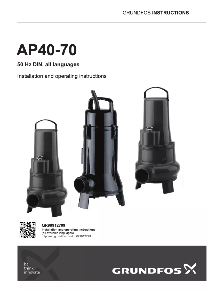 Page n°1 - Mode d'emploi Grundfos AP40