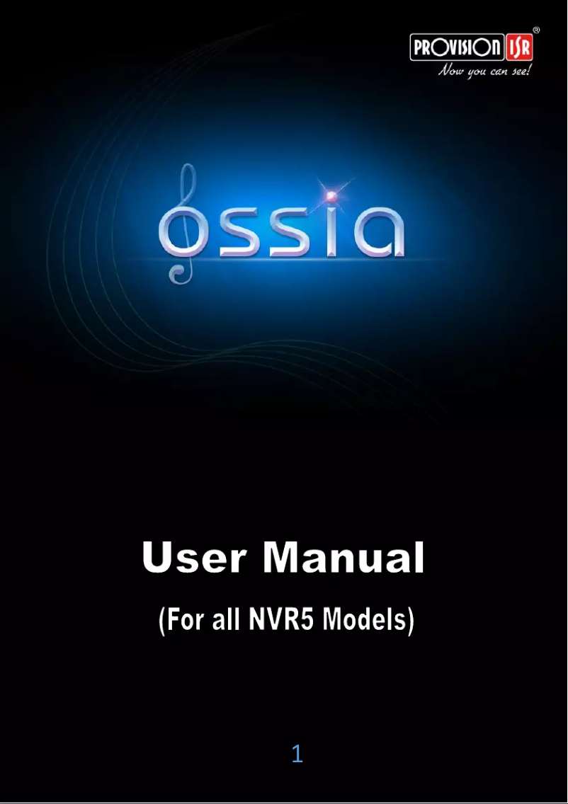 Page 1 de la notice Manuel utilisateur Provision-ISR NVR5-16400(1U)