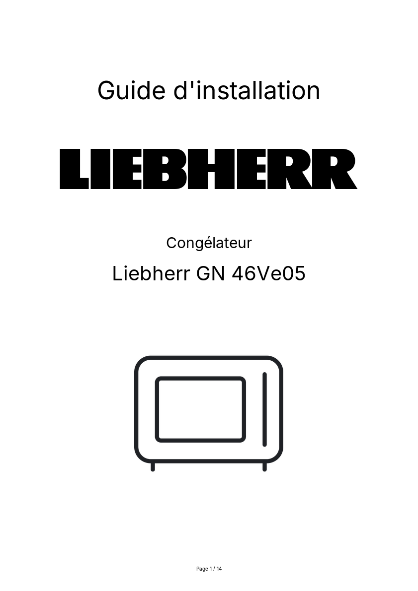 Image de la première page du manuel de l'appareil GN 46Ve05