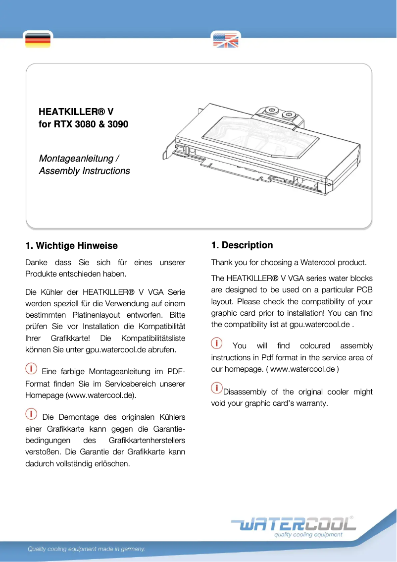 Image de la première page du manuel de l'appareil Heatkiller V