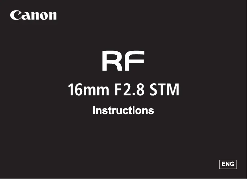 Page 1 de la notice Manuel utilisateur Canon RF 16mm f/2.8 STM