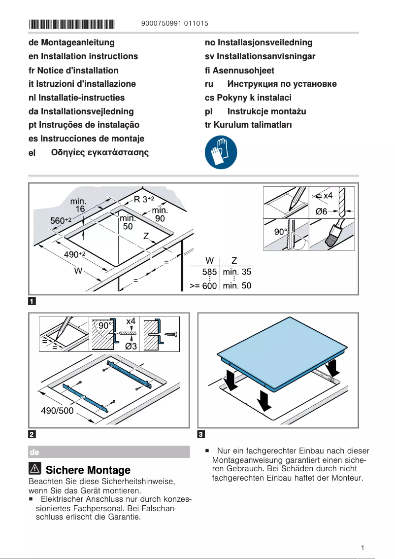 Page 1 de la notice Manuel utilisateur Siemens ET645FG17G