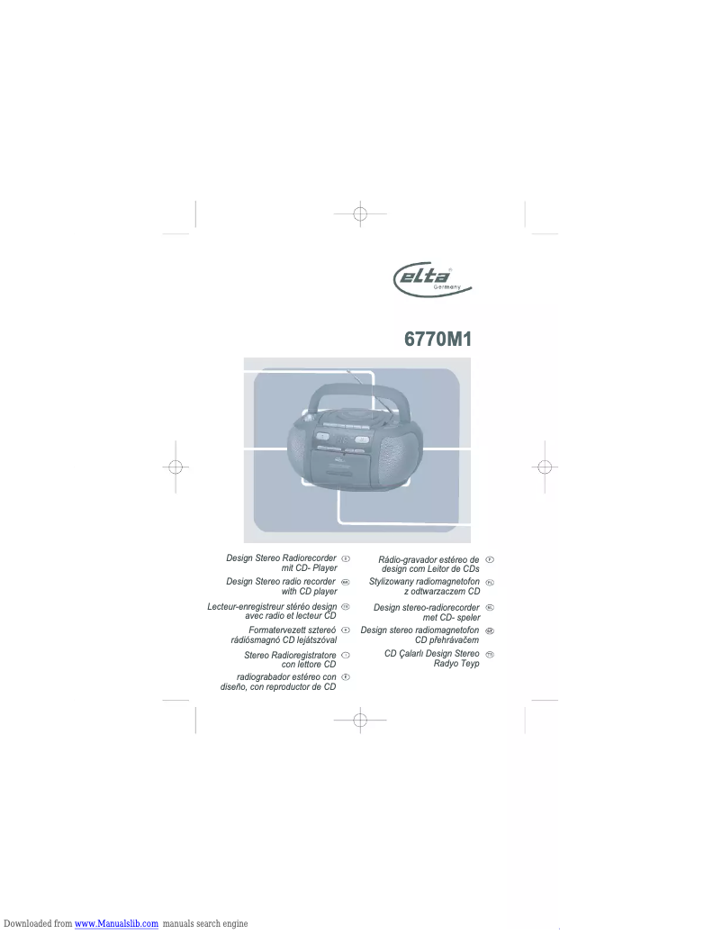 Page 1 de la notice Manuel utilisateur Elta 6770M1