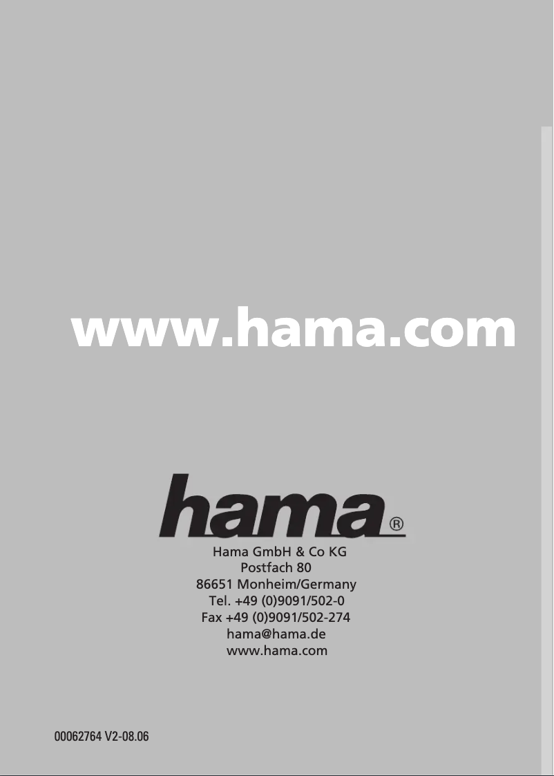 Page n°1 - Manuel utilisateur Hama Wireless LAN USB Stick