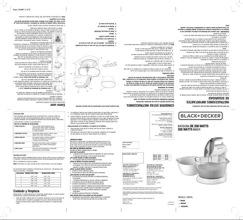 Image de la première page du manuel de l'appareil MX900WG