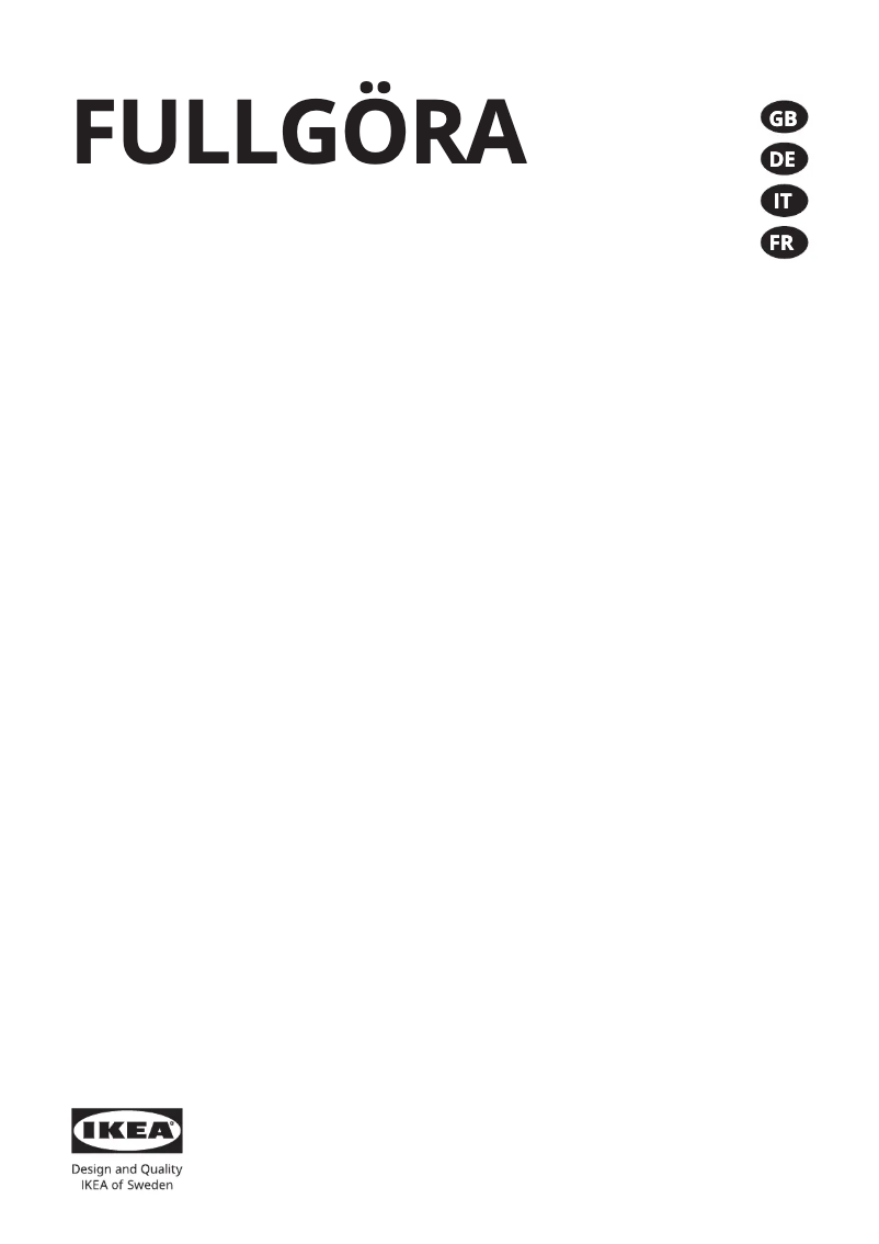 Image de la première page du manuel de l'appareil FULLGÖRA 004.947.99