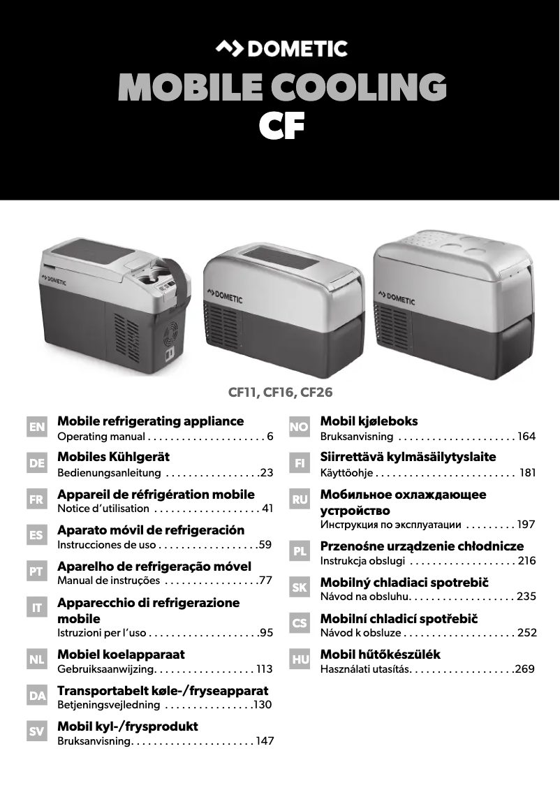 Image de la première page du manuel de l'appareil CoolFreeze CF 11
