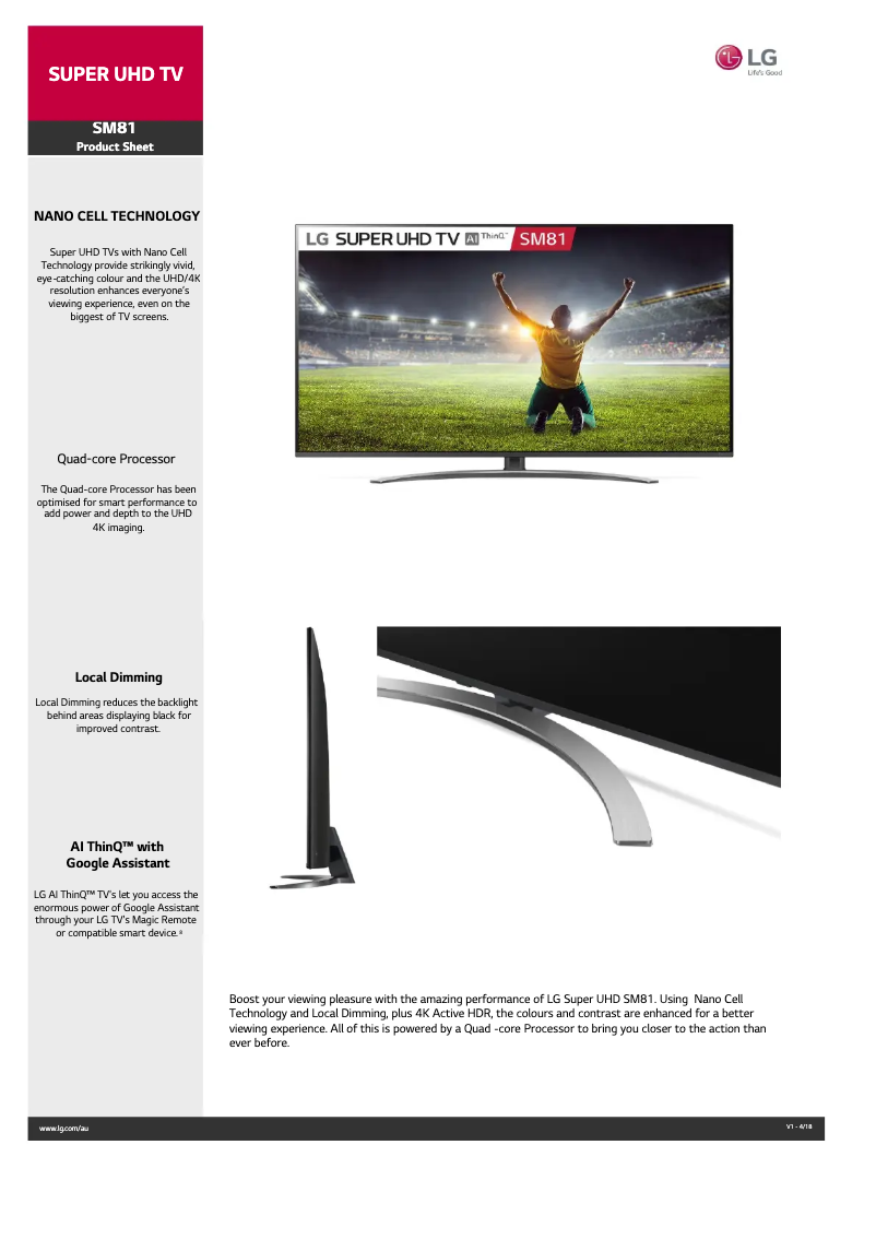 Image de la première page du manuel de l'appareil 55SM8100PTA