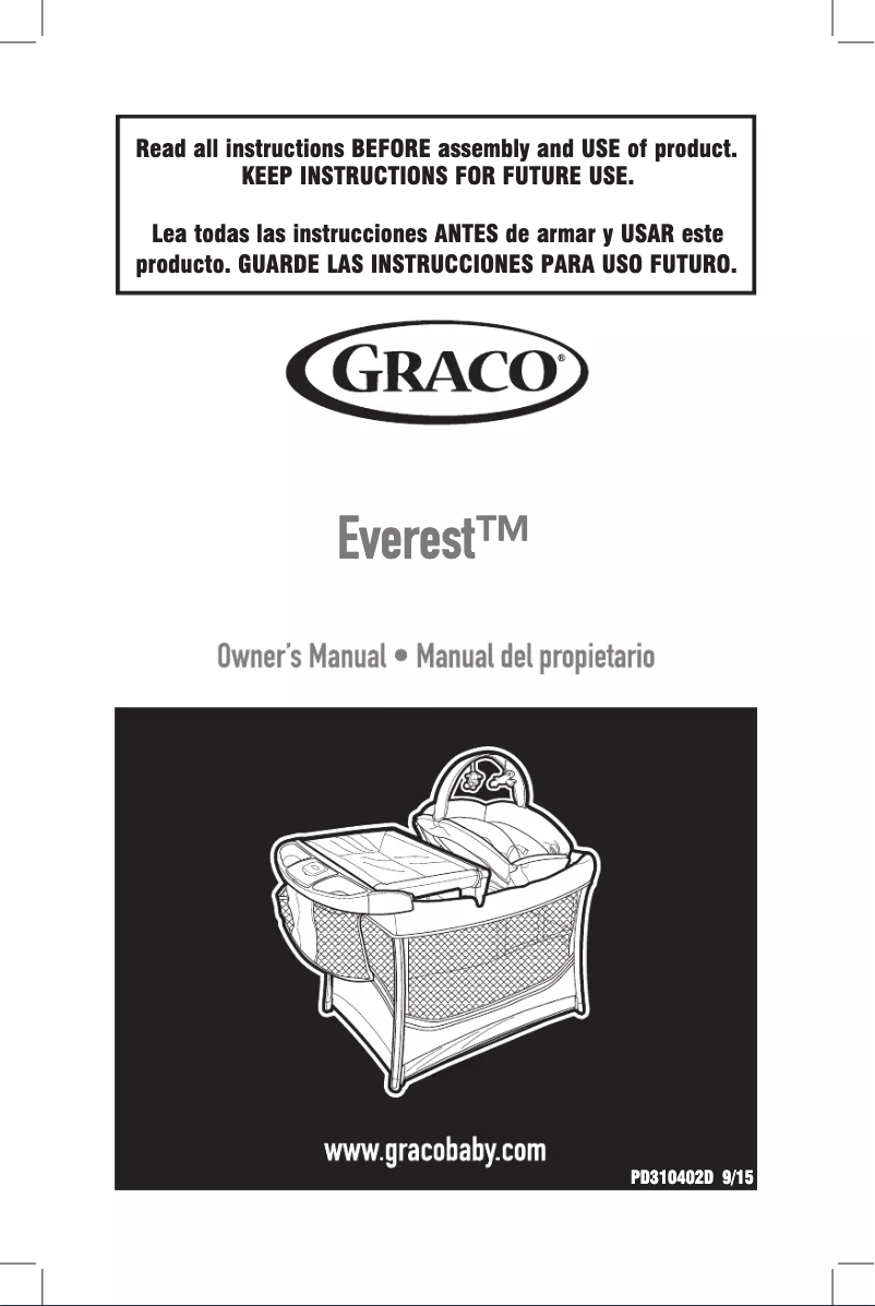 Page 1 de la notice Manuel utilisateur Graco Pack 'n Play Everest