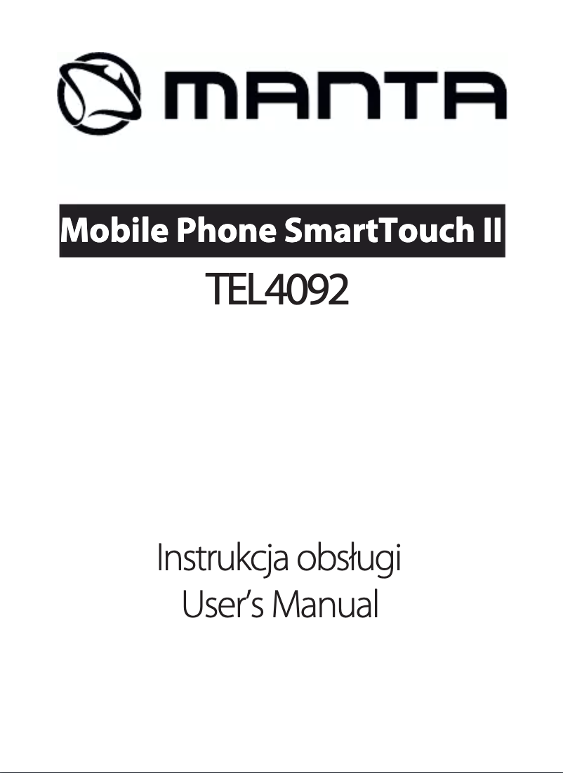 Page 1 de la notice Manuel utilisateur Manta TEL4092