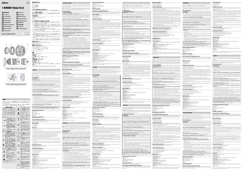 Page 1 de la notice Manuel utilisateur Nikon 1 10mm f/2.8