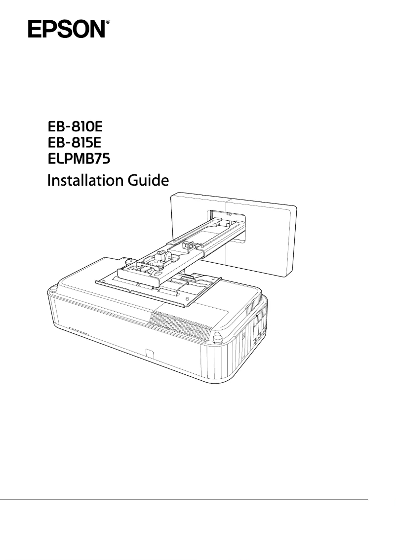 Page 1 de la notice Guide d'installation Epson PowerLite EB-815E