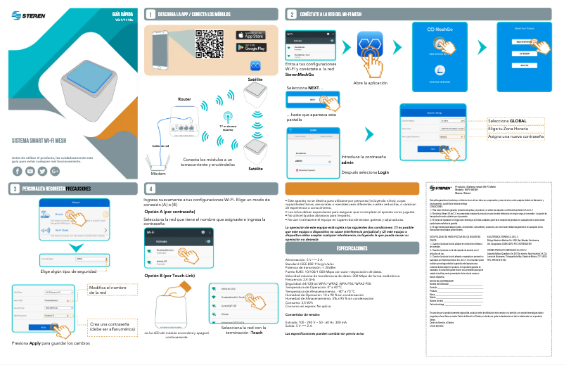 Page 1 de la notice Manuel utilisateur Steren WIFI-MESH