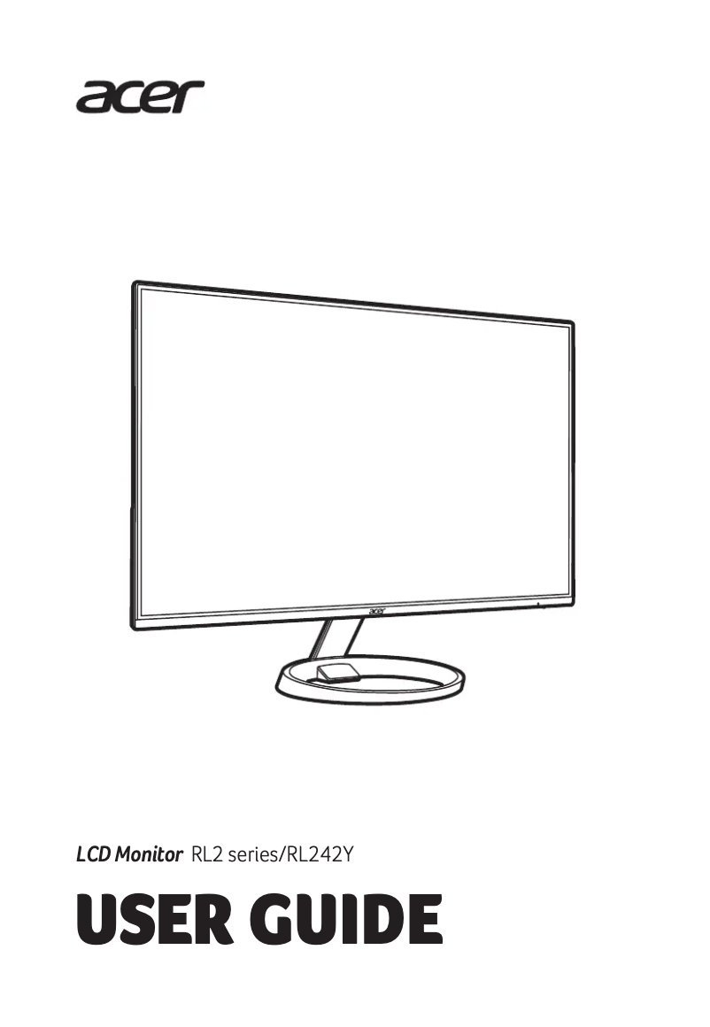 Página 1 del manual Guía de inicio rápido Acer RL242Y
