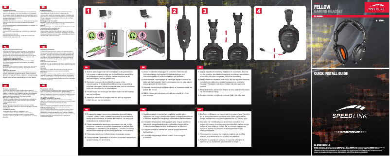 Page 1 de la notice Manuel utilisateur Speed-Link Fellow SL-8780-SBK
