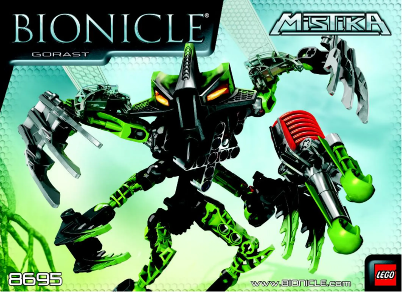 Image de la première page du manuel de l'appareil Bionicle Gorast 8695
