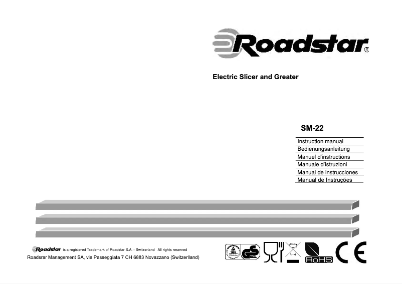 Page 1 de la notice Manuel utilisateur Roadstar SM-22