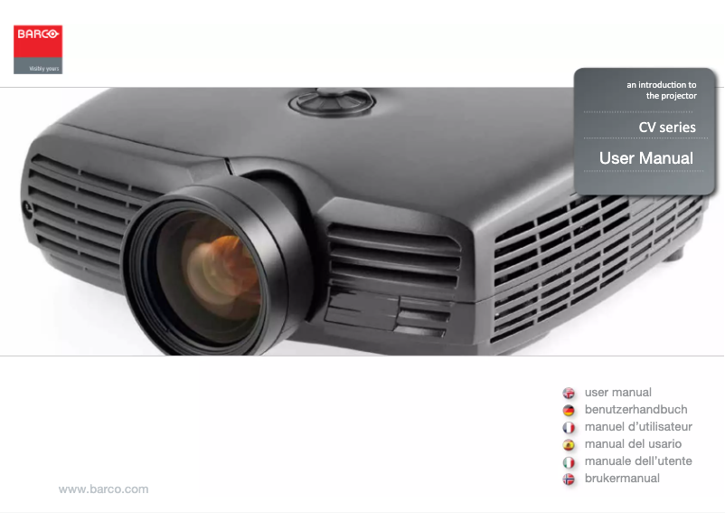 Page 1 de la notice Manuel utilisateur Barco CVWU-31B