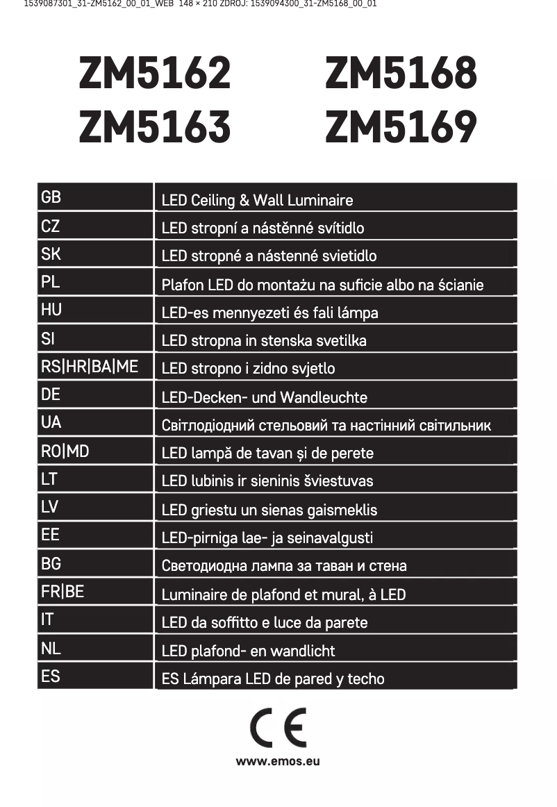 Page n°1 - Manuel utilisateur Emos ZM5162