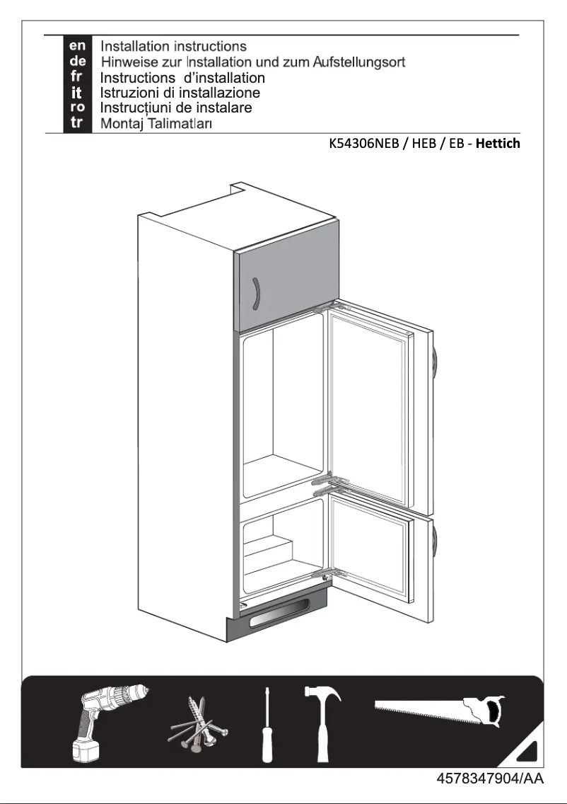 Page n°1 - Guide d'installation Beko BCNA306E4FN