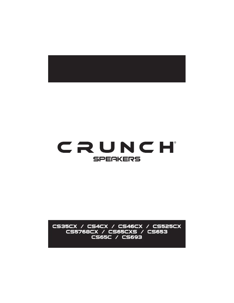Page n°1 - Manuel utilisateur Crunch CS525CX