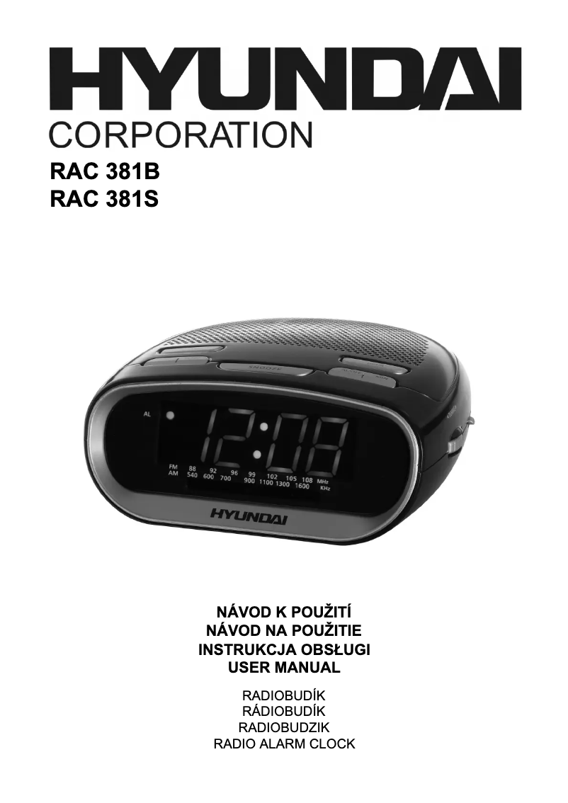 Page 1 de la notice Manuel utilisateur Hyundai RAC 381 B