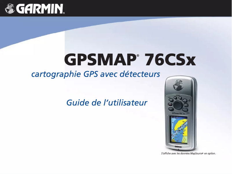 Image de la première page du manuel de l'appareil GPSMAP 76CSx