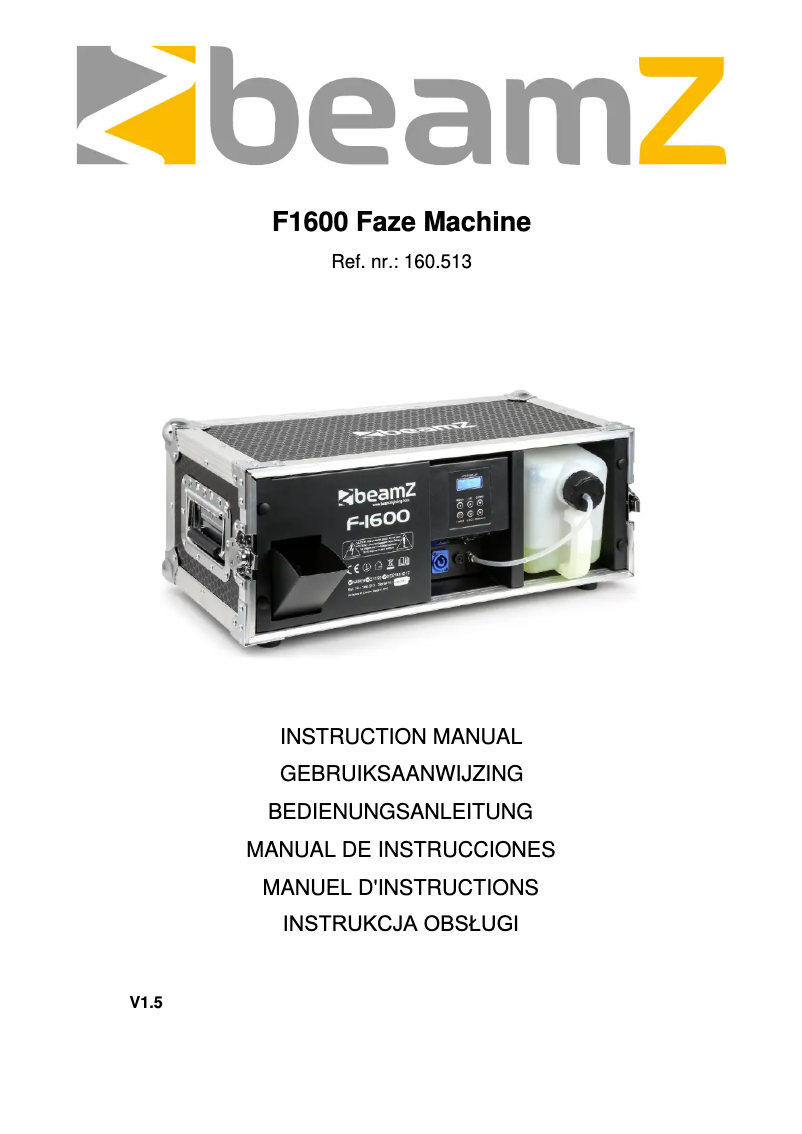 Image de la première page du manuel de l'appareil F1600