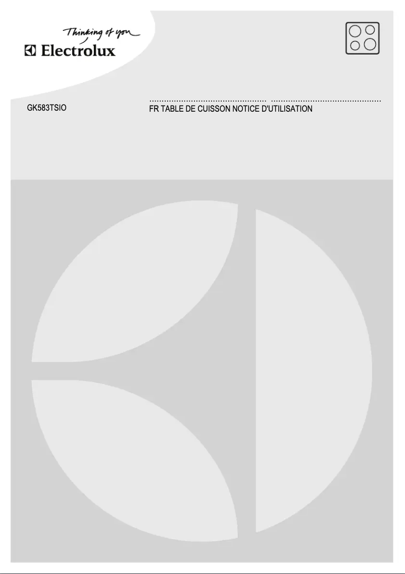 Image de la première page du manuel de l'appareil GK583TSIO