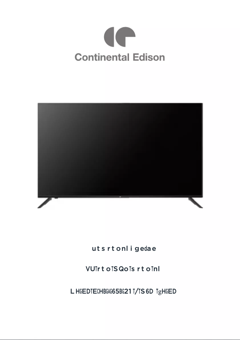 Page 1 de la notice Manuel utilisateur Continental Edison CEQLED65SA21B2