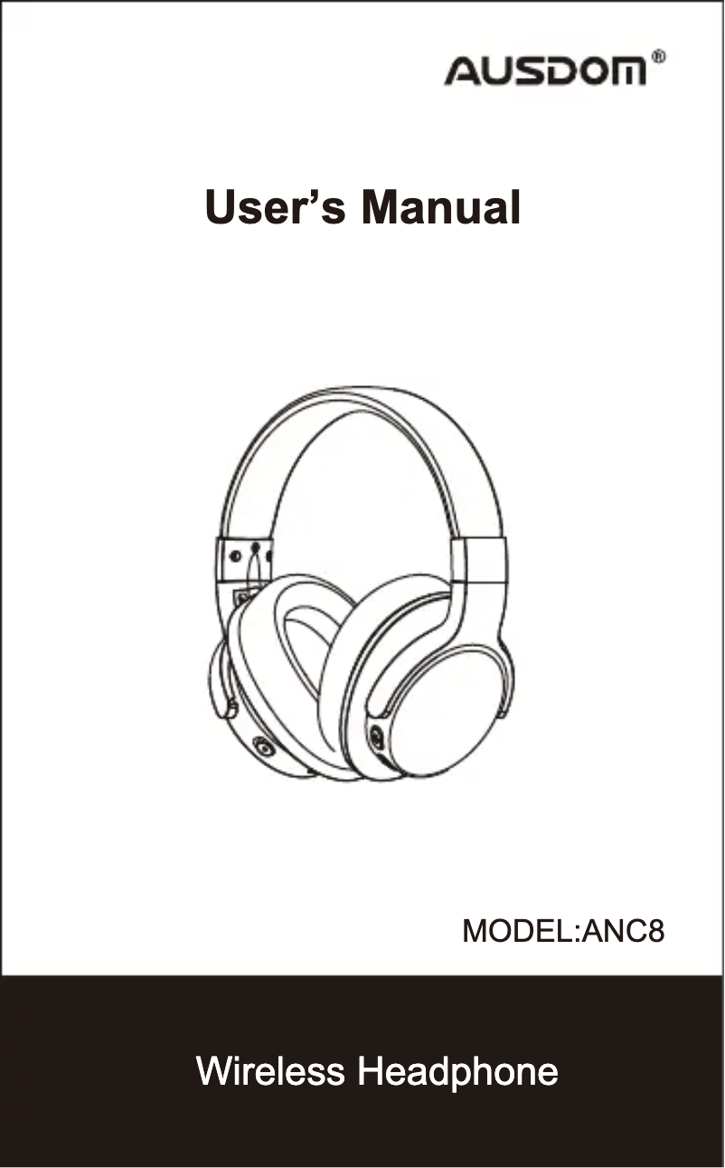Page 1 de la notice Manuel utilisateur Ausdom ANC8
