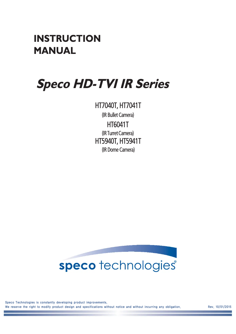 Image de la première page du manuel de l'appareil HT5940T