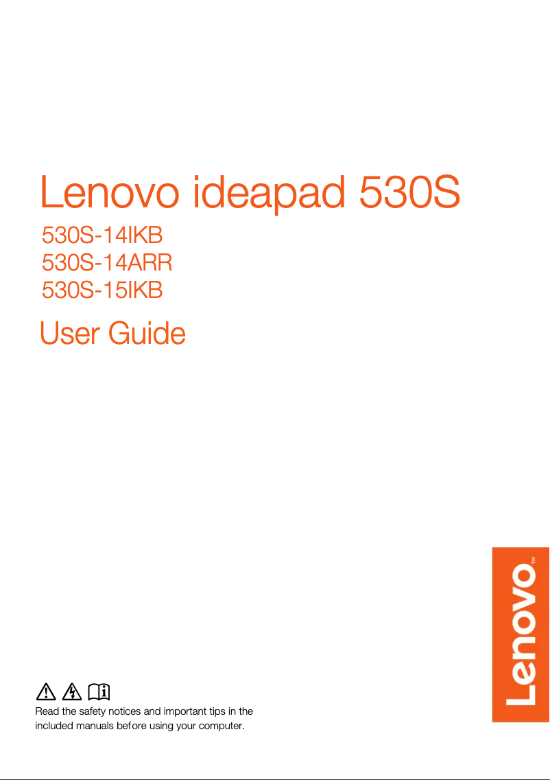 Page n°1 - Manuel utilisateur Lenovo IdeaPad 530S