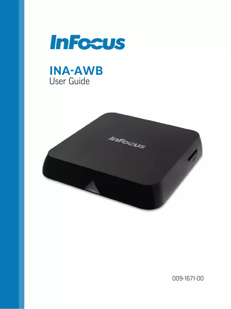 Page n°1 - Manuel utilisateur InFocus INA-AWB