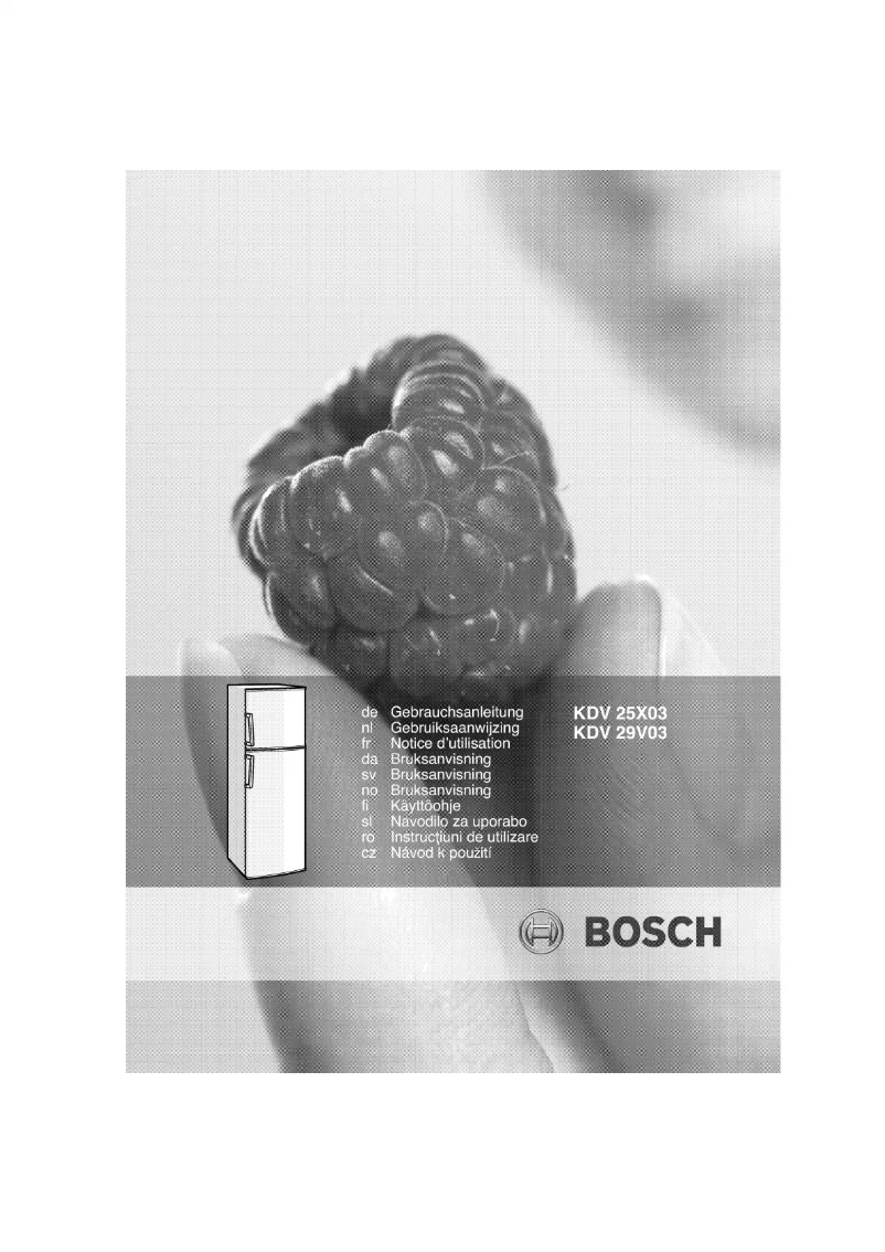 Page 1 of the manual User Manual Bosch KDV29V03