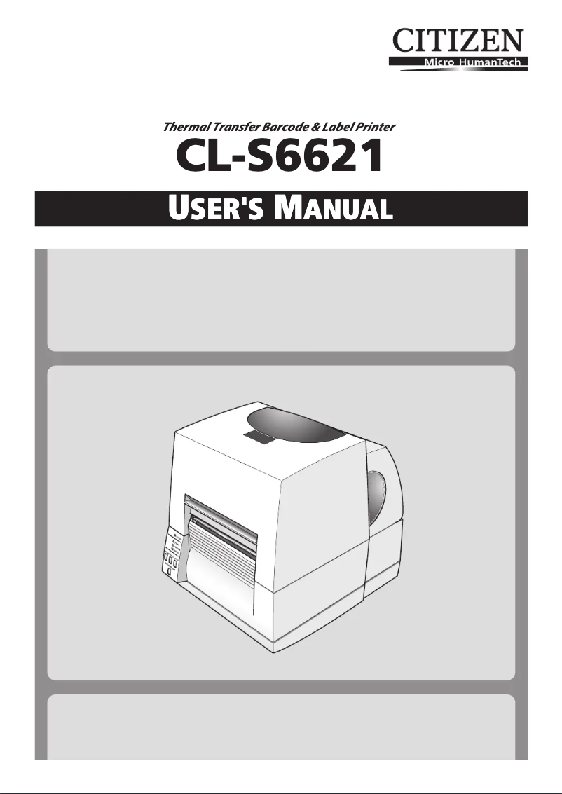 Image de la première page du manuel de l'appareil CL-S6621