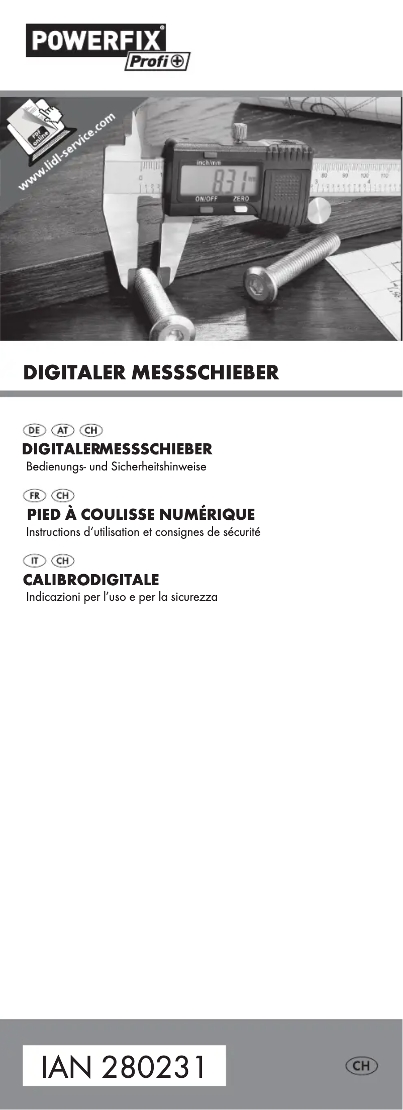 Página 1 del manual Manual de usuario Powerfix IAN 280231